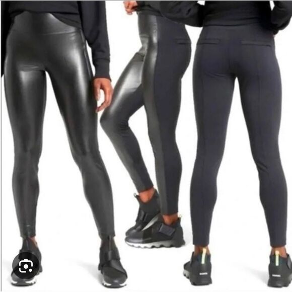 Athleta Pants - NWOT Athleta Delancey Shine Black Tight Size Medium Petite